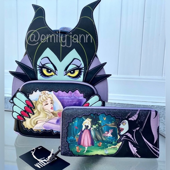 Loungefly Handbags - Sleeping Beauty♠️Maleficent Backpack Set